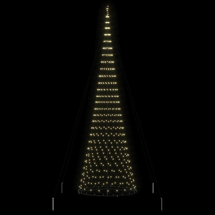 LED juletræ med 550 LED'er Varm hvid 160 x 160 x 500 cm Metal