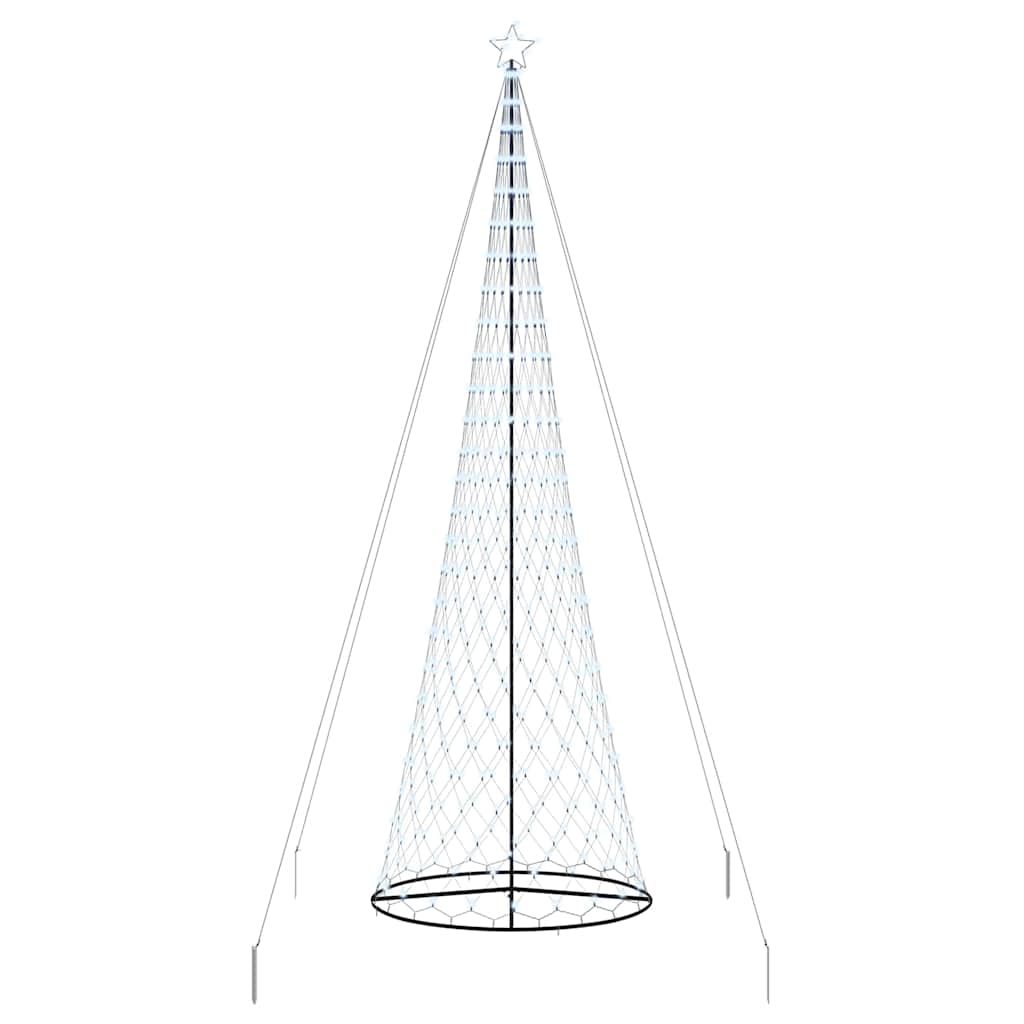 LED juletræ med 550 LED'er Kold hvid 160 x 160 x 500 cm Metal