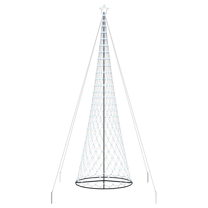 LED juletræ med 550 LED'er Kold hvid 160 x 160 x 500 cm Metal