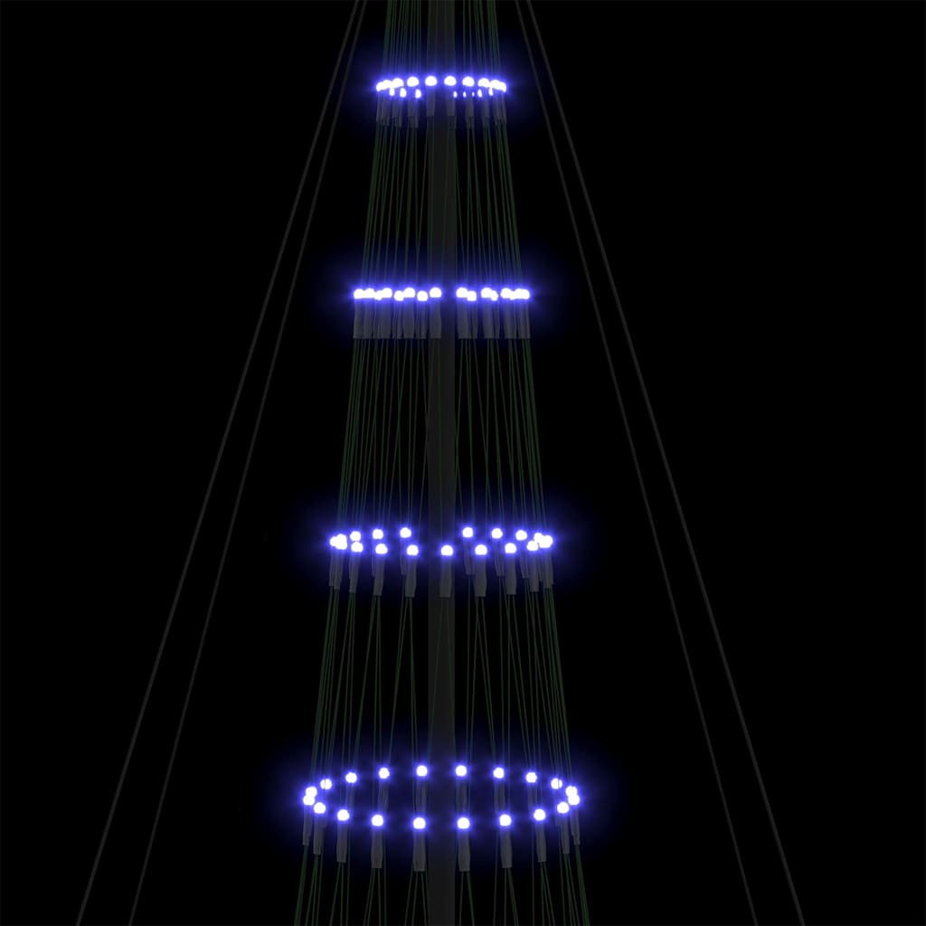 LED juletræ med 550 LED'er Blå 160 x 160 x 500 cm Metal