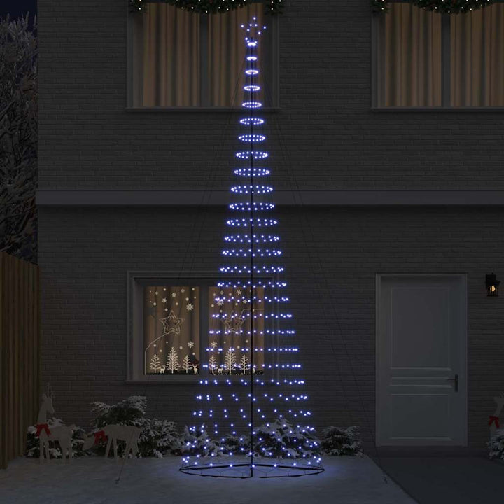 LED juletræ med 550 LED'er Blå 160 x 160 x 500 cm Metal