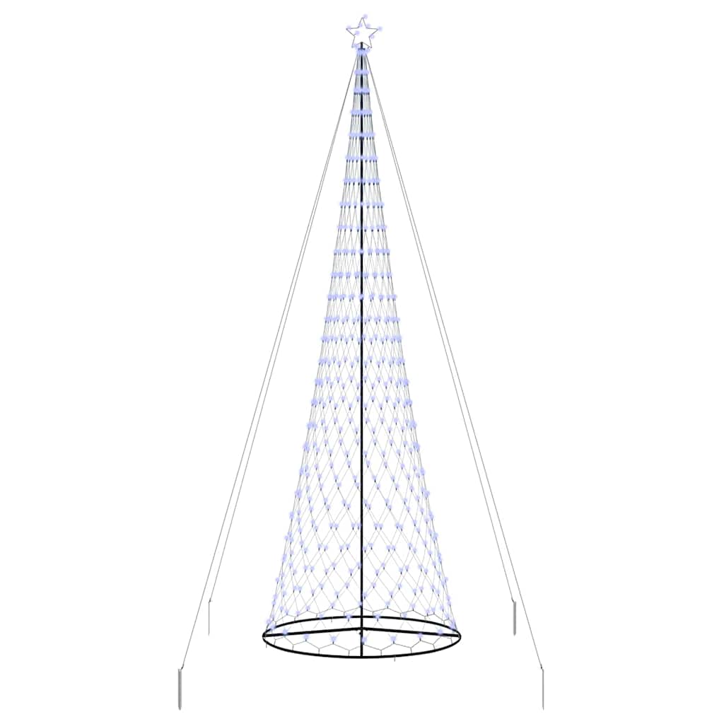 LED juletræ med 550 LED'er Blå 160 x 160 x 500 cm Metal