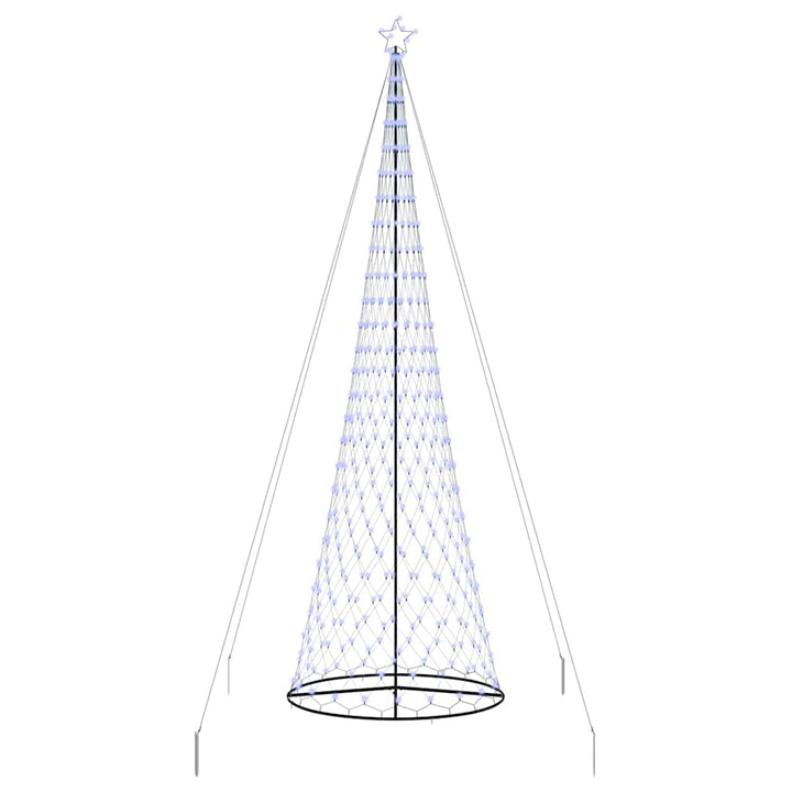 LED juletræ med 550 LED'er Blå 160 x 160 x 500 cm Metal