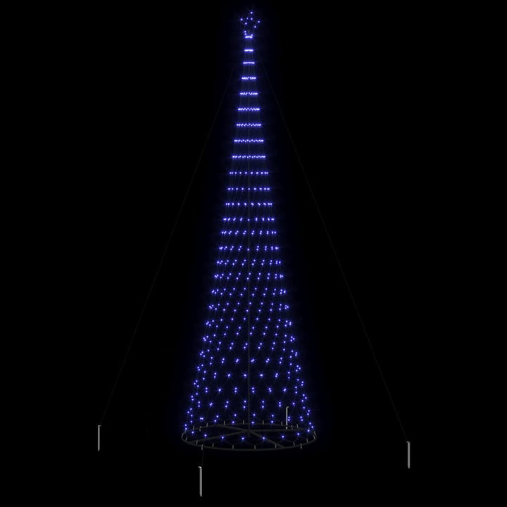 LED juletræ med 550 LED'er Blå 160 x 160 x 500 cm Metal