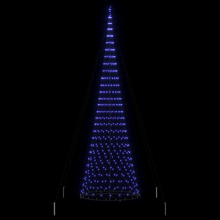 LED juletræ med 550 LED'er Blå 160 x 160 x 500 cm Metal