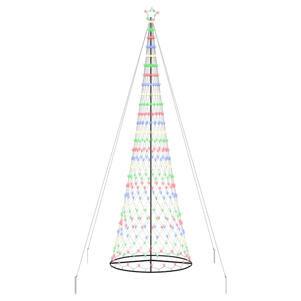 LED juletræ med 550 LED'er Flerfarvet 160 x 160 x 500 cm Metal