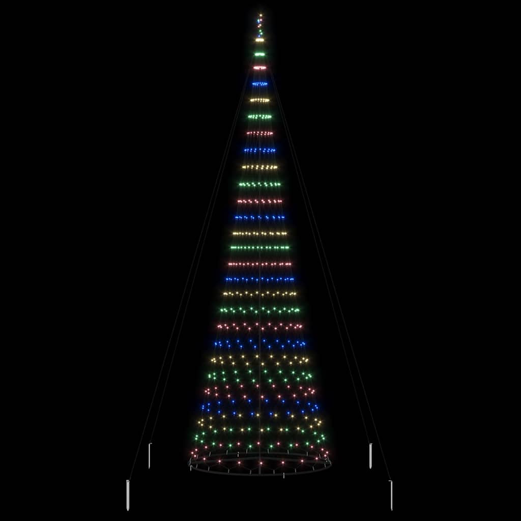LED juletræ med 550 LED'er Flerfarvet 160 x 160 x 500 cm Metal