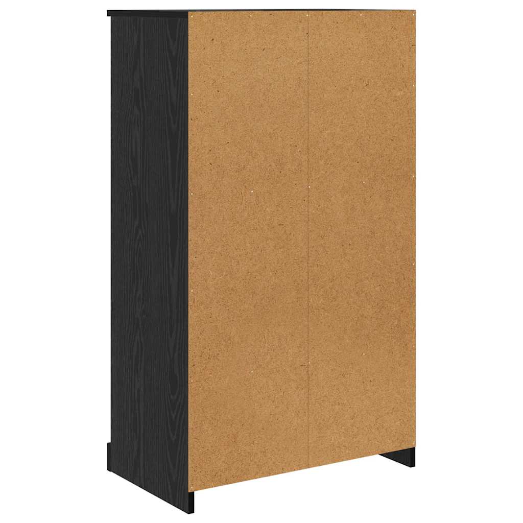 Sideboard med skuffe 3 pcs Sort eg Konstrueret træ