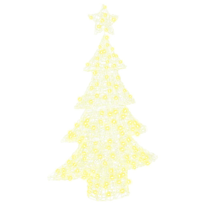 Juletræ med 100 LED'er Varm hvid 120 cm Akryl