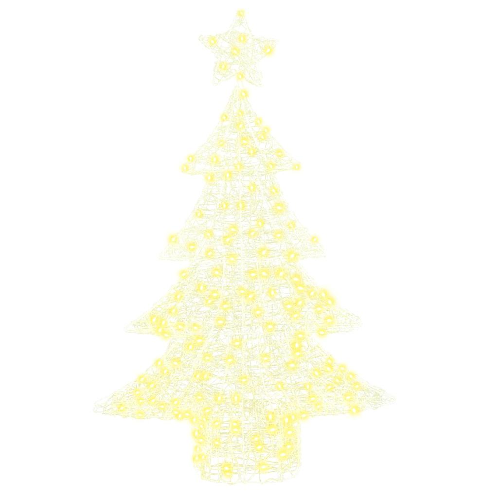 Juletræ med 100 LED'er Varm hvid 120 cm Akryl