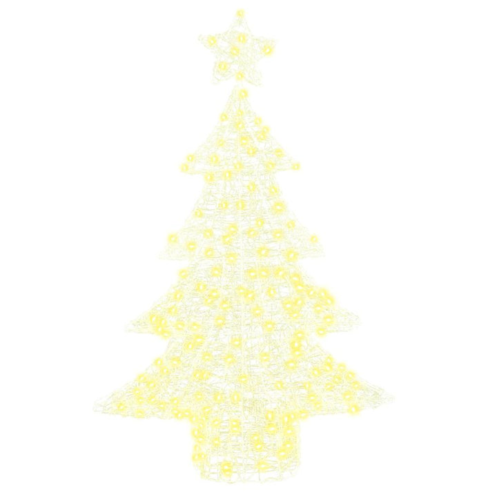 Juletræ med 100 LED'er Varm hvid 120 cm Akryl