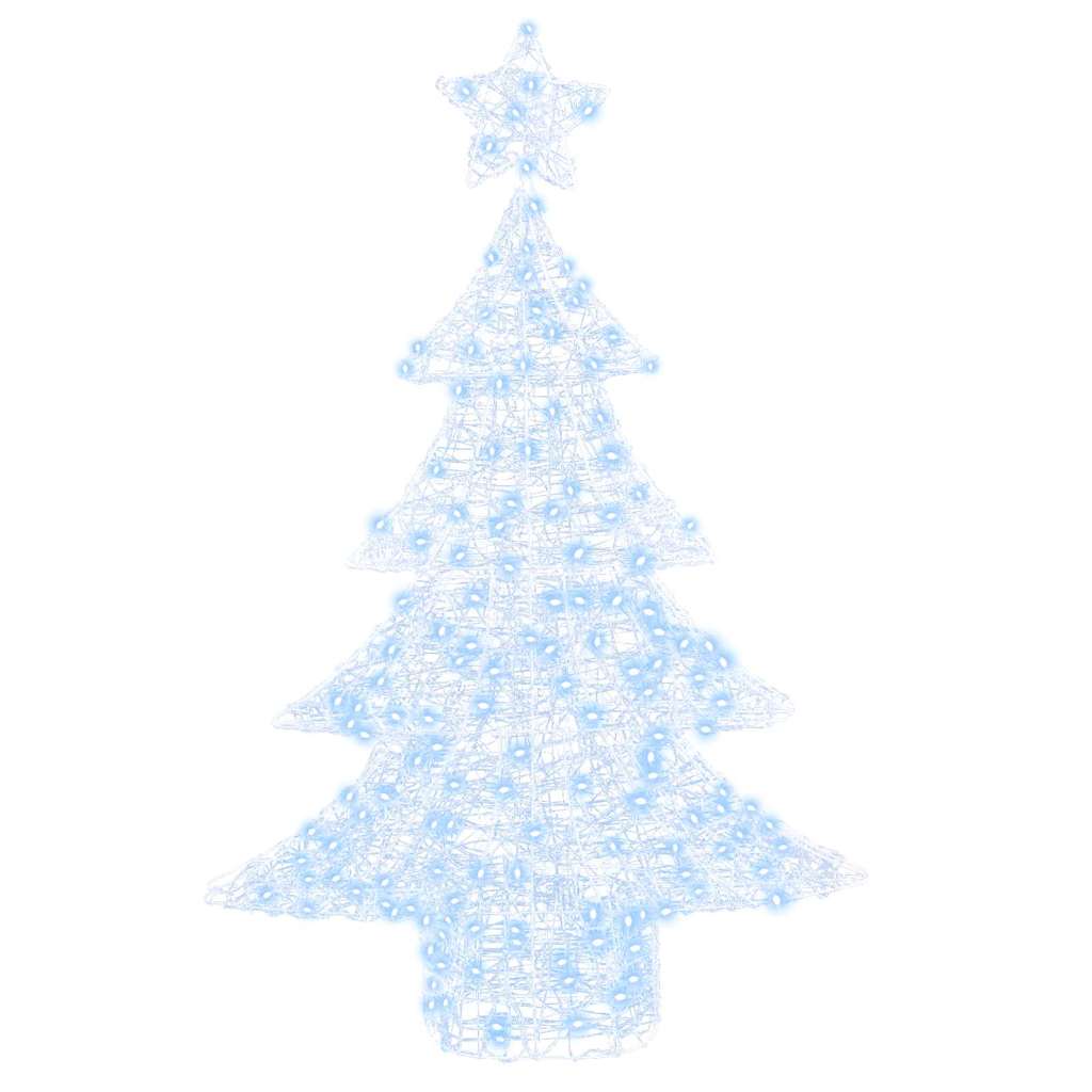 Juletræ med 100 LED'er Kold hvid 120 cm Akryl