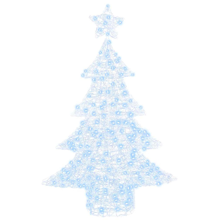 Juletræ med 100 LED'er Kold hvid 120 cm Akryl