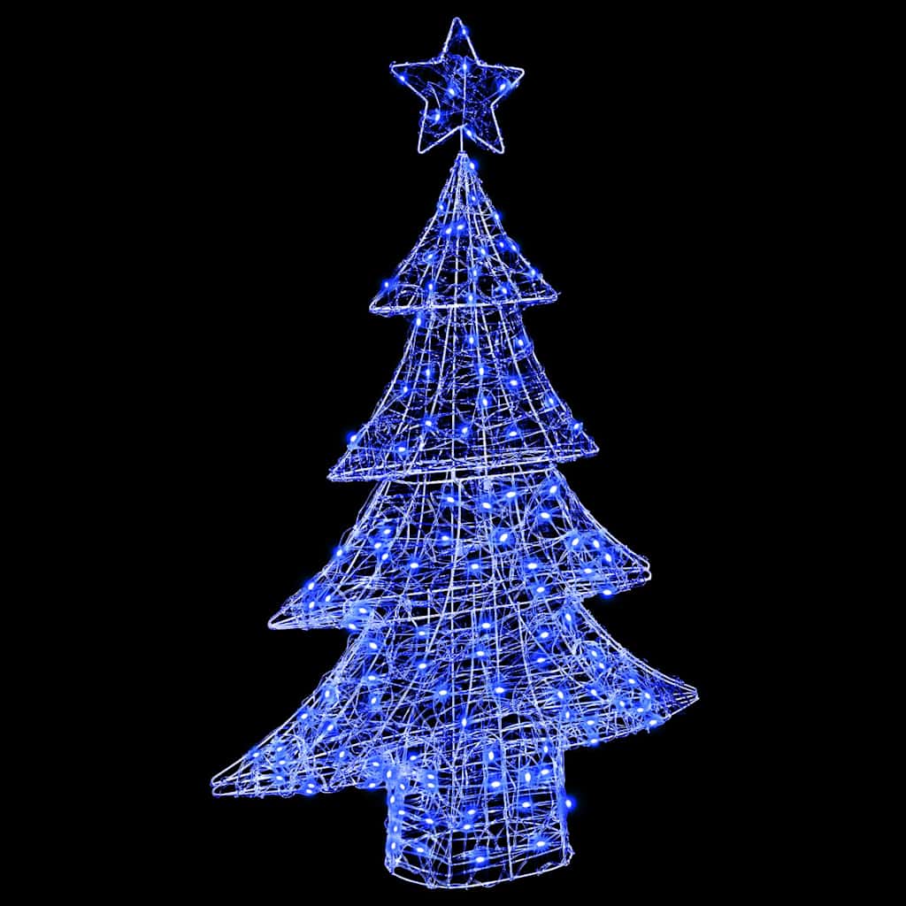 Juletræ med 100 LED'er Blå 120 cm Akryl