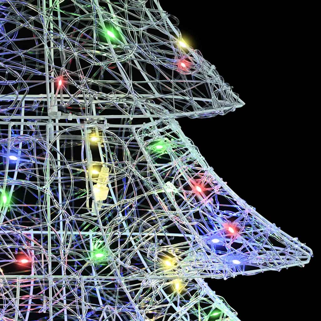 Juletræ med 100 LED'er Flerfarvet 120 cm Akryl
