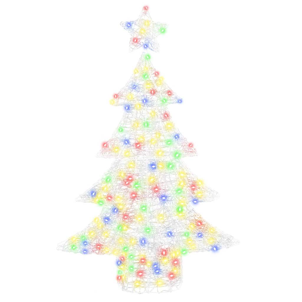 Juletræ med 100 LED'er Flerfarvet 120 cm Akryl