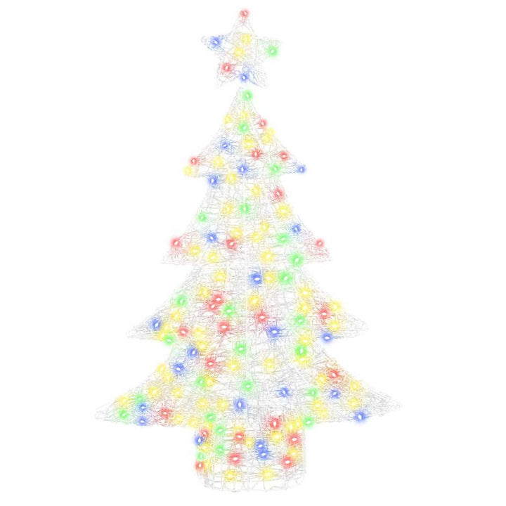 Juletræ med 100 LED'er Flerfarvet 120 cm Akryl