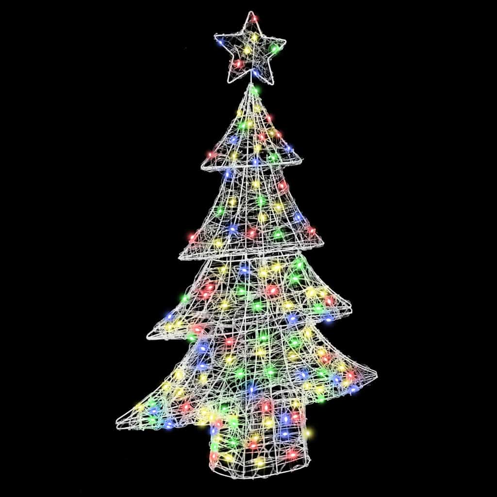 Juletræ med 100 LED'er Flerfarvet 120 cm Akryl