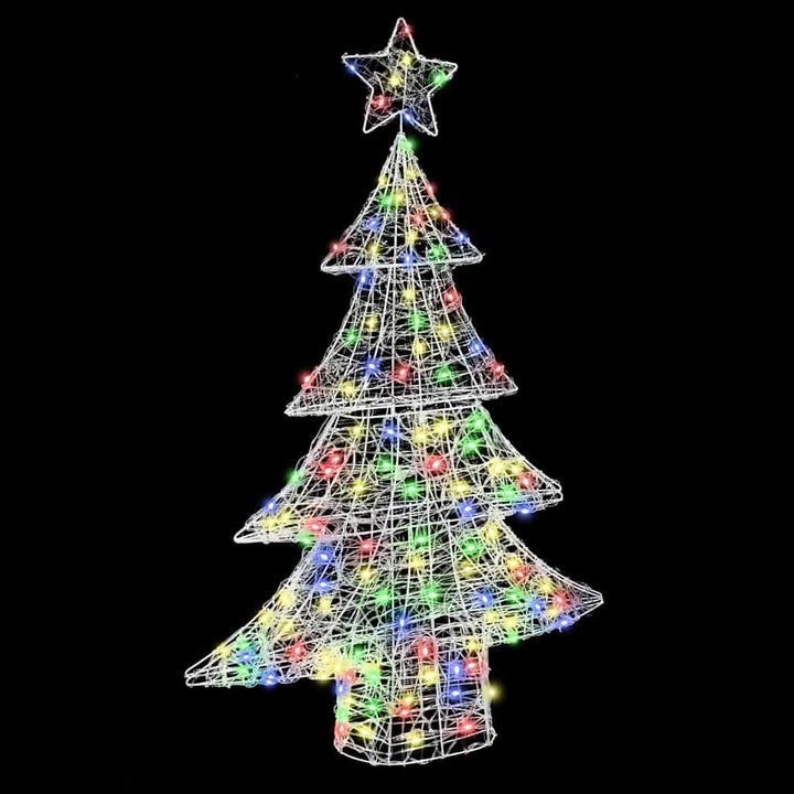 Juletræ med 100 LED'er Flerfarvet 120 cm Akryl