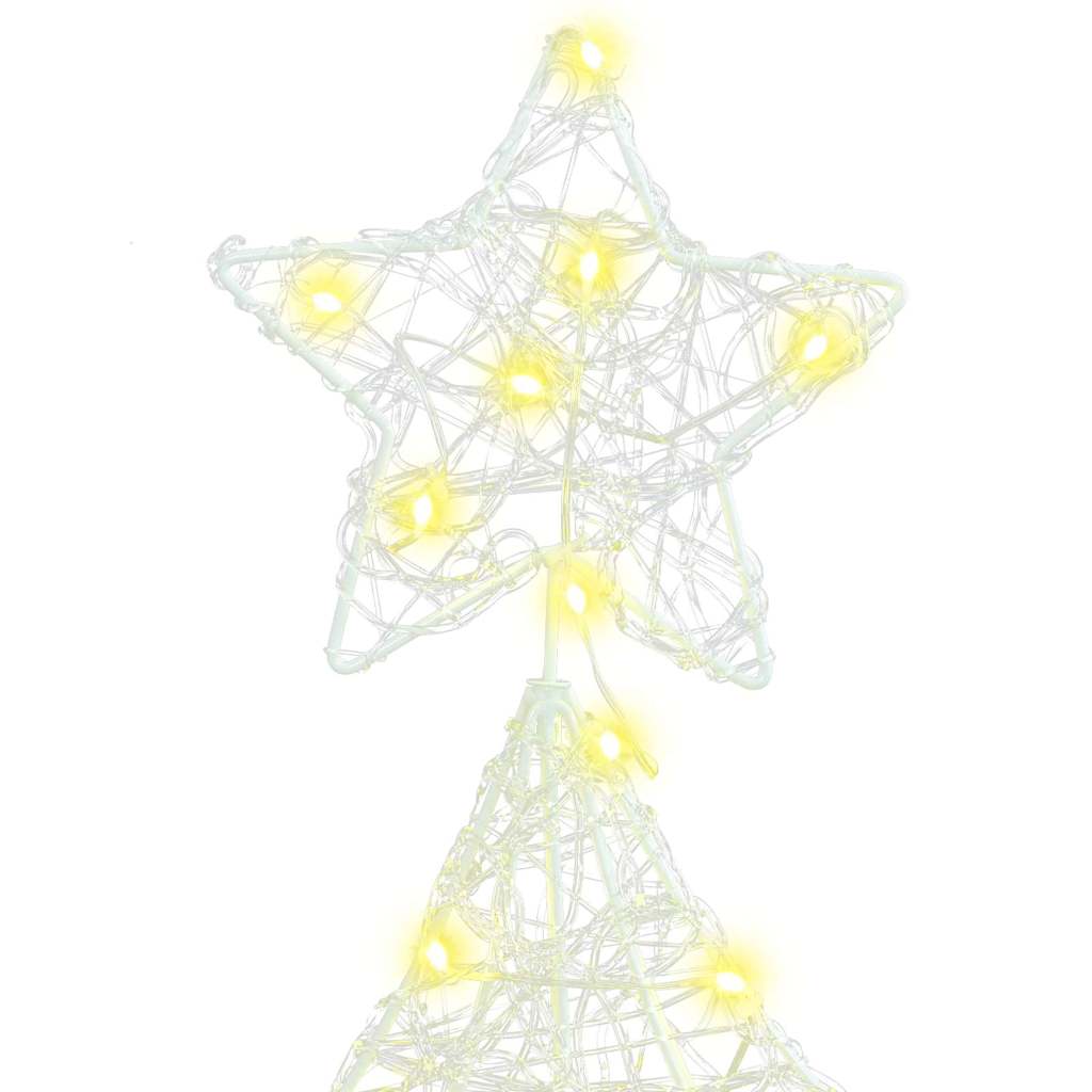 Juletræ med 160 LED'er Varm hvid 150 cm Akryl