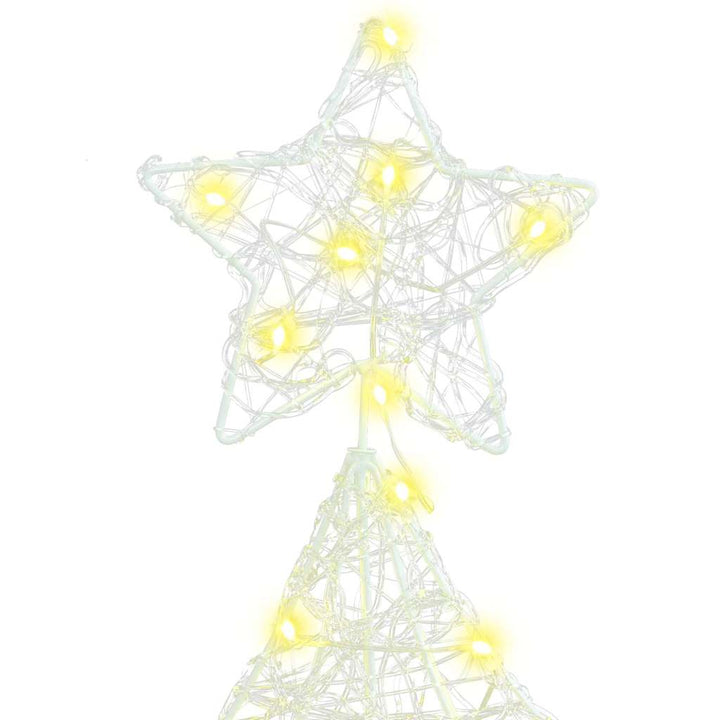 Juletræ med 160 LED'er Varm hvid 150 cm Akryl