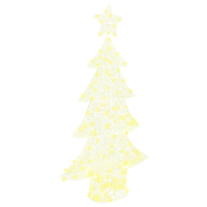 Juletræ med 160 LED'er Varm hvid 150 cm Akryl
