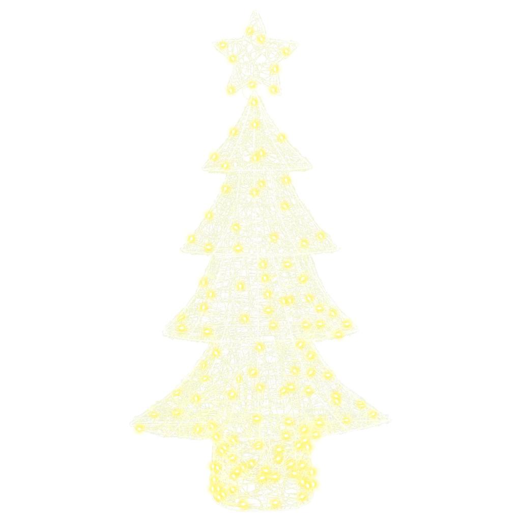 Juletræ med 160 LED'er Varm hvid 150 cm Akryl