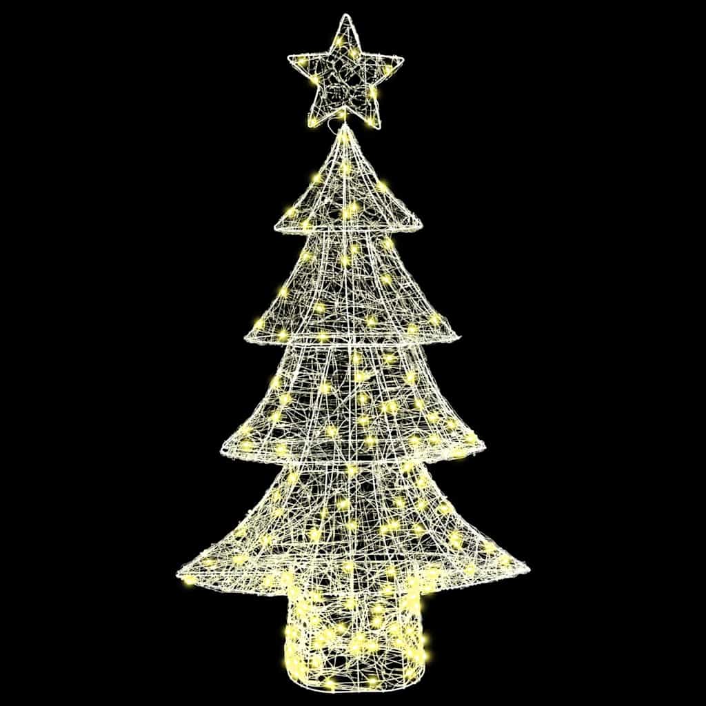Juletræ med 160 LED'er Varm hvid 150 cm Akryl