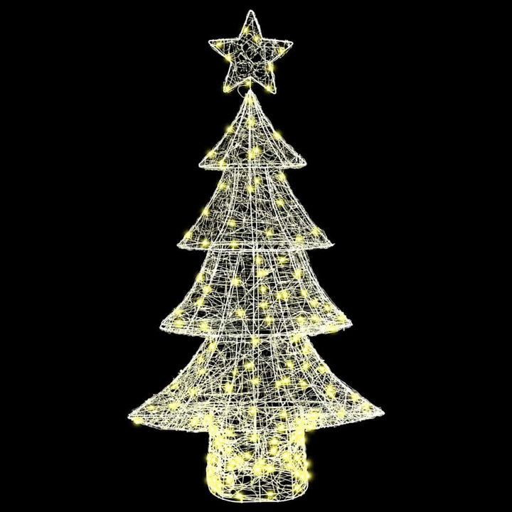 Juletræ med 160 LED'er Varm hvid 150 cm Akryl