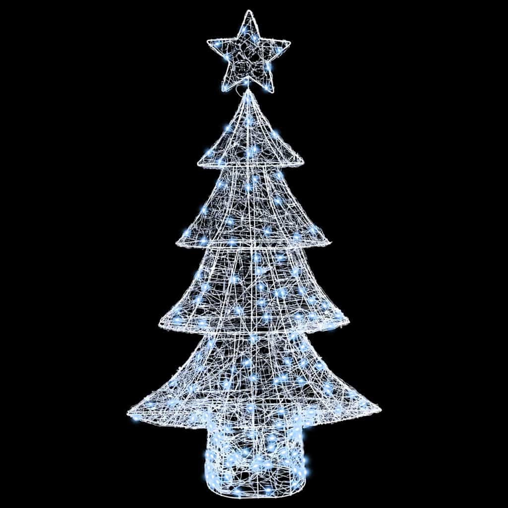 Juletræ med 160 LED'er Kold hvid 150 cm Akryl