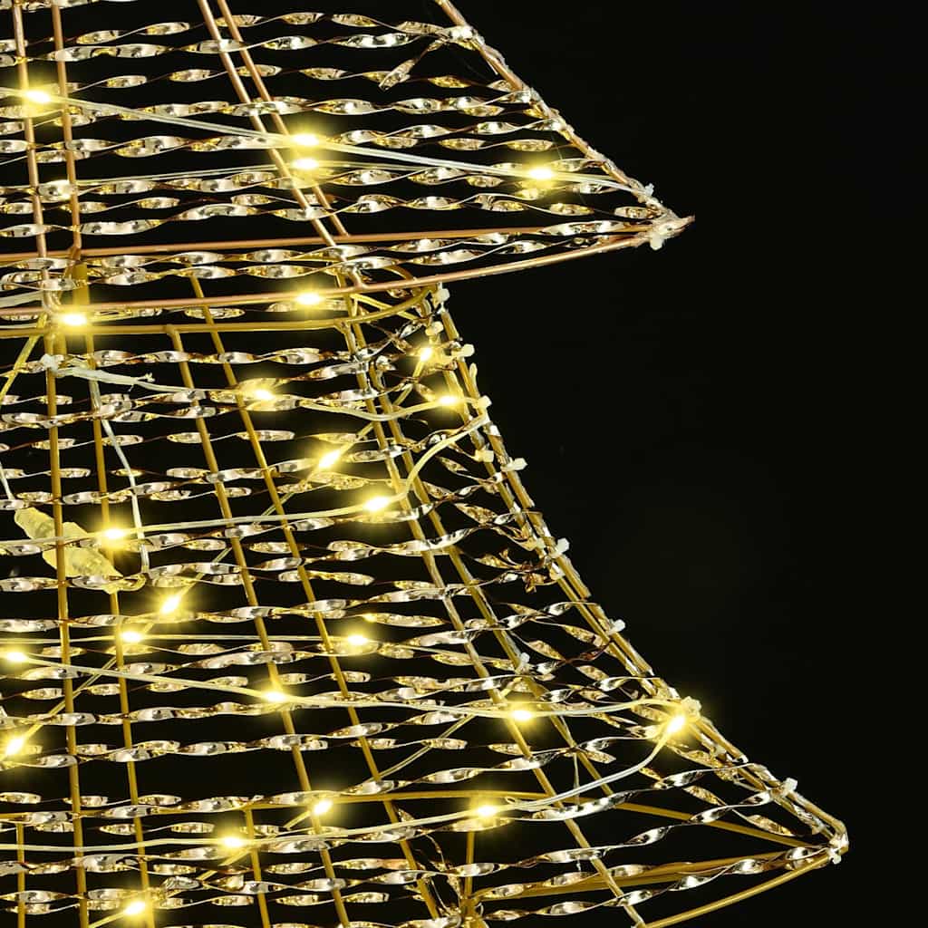 Juletræ med 160 LED'er Varm hvid 150 cm PET