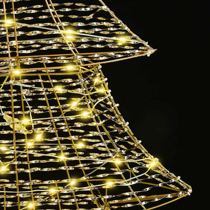Juletræ med 160 LED'er Varm hvid 150 cm PET