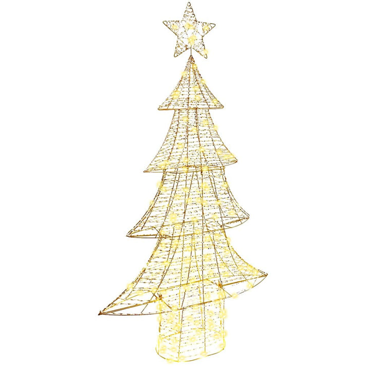 Juletræ med 160 LED'er Varm hvid 150 cm PET