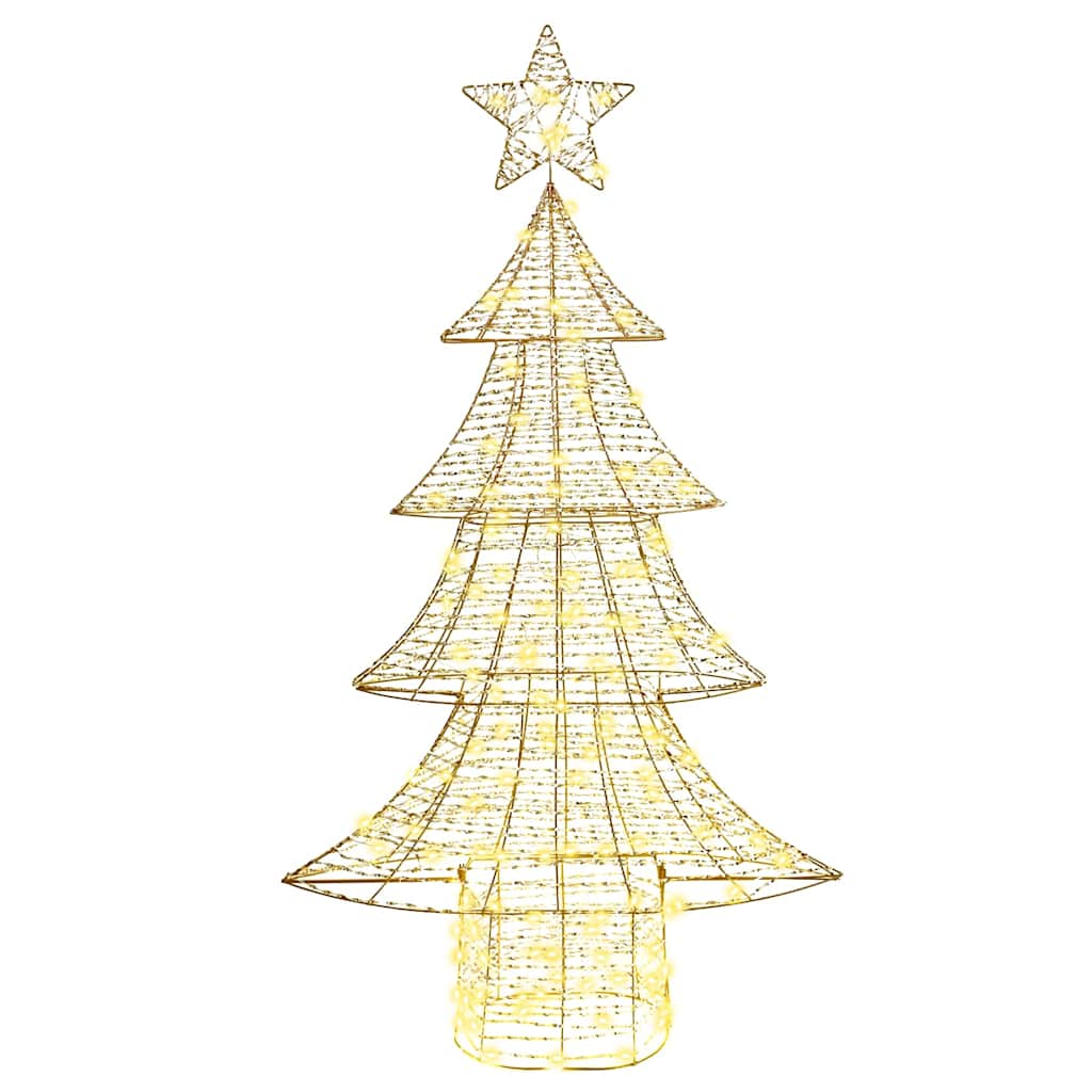 Juletræ med 160 LED'er Varm hvid 150 cm PET