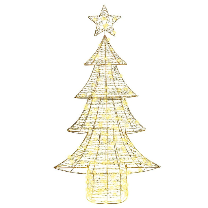 Juletræ med 160 LED'er Varm hvid 150 cm PET