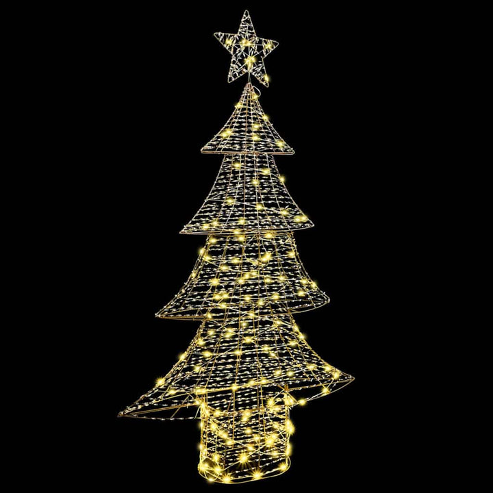 Juletræ med 160 LED'er Varm hvid 150 cm PET