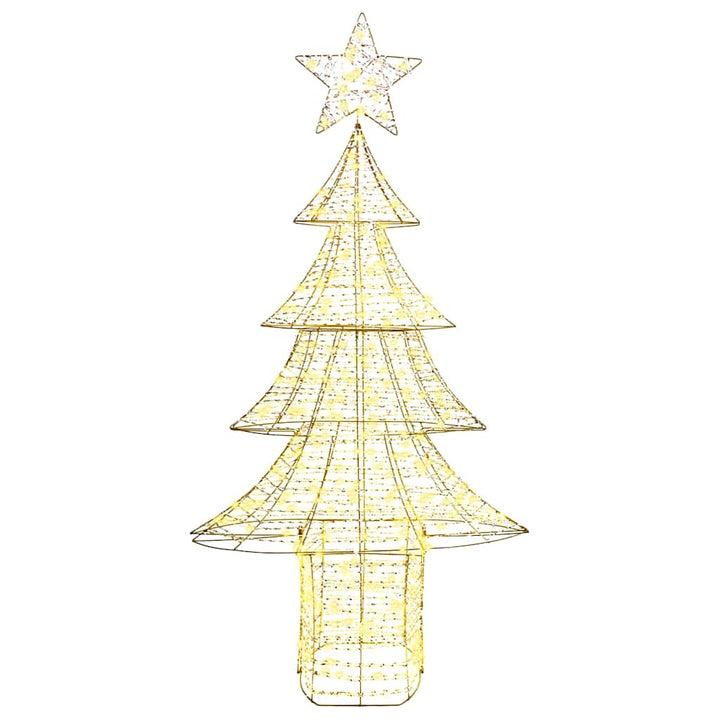 Juletræ med 240 LED'er Varm hvid 180 cm PET