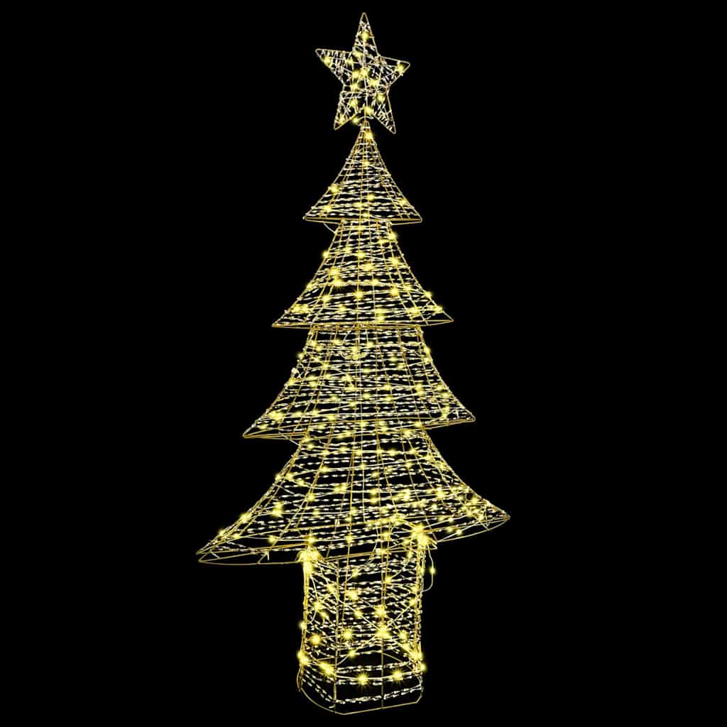 Juletræ med 240 LED'er Varm hvid 180 cm PET