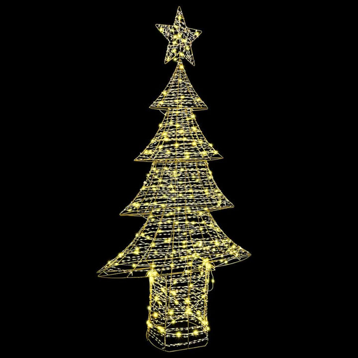 Juletræ med 240 LED'er Varm hvid 180 cm PET