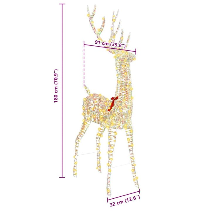 3D Rensdyr Varm hvid 180 cm PET
