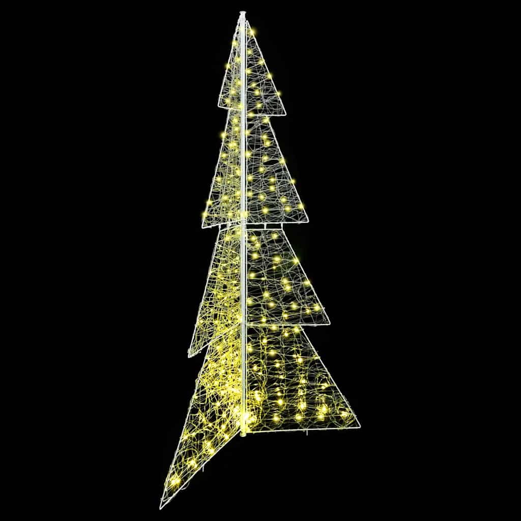 Juletræ med 240 LED'er Varm hvid 180 cm Akryl