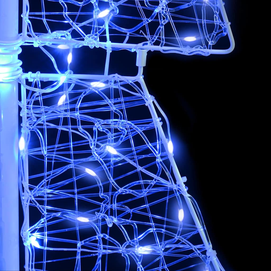 Juletræ med 240 LED'er Blå 180 cm Akryl