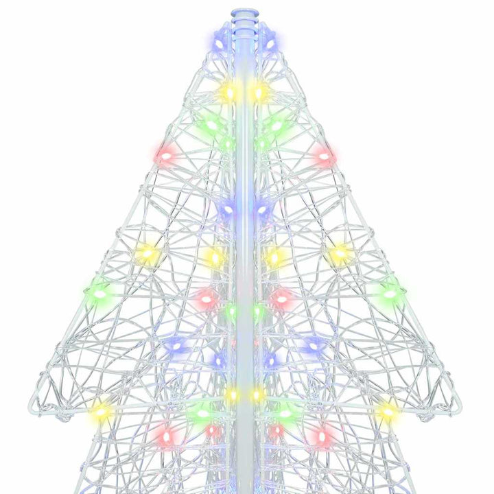 Juletræ med 240 LED'er Flerfarvet 180 cm Akryl