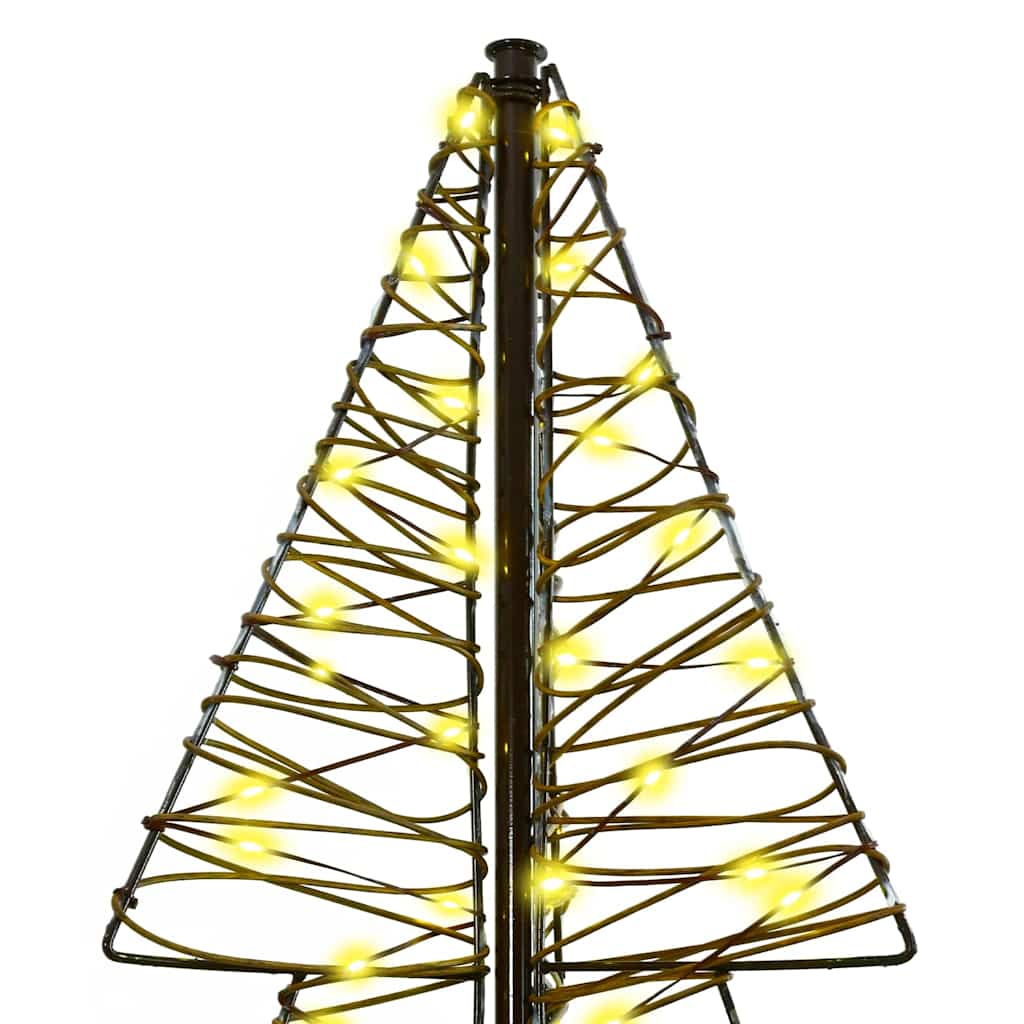 Juletræ med 240 LED'er Varm hvid 180 cm Rattan
