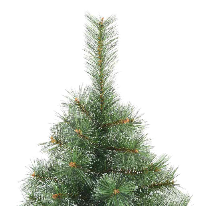 Moderne kunstig hængslet juletræ snebeklædt Hvid 180 cm