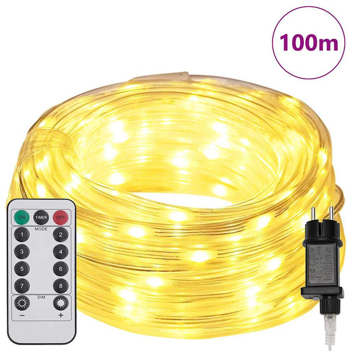 Sejllys med 2400 LED'er Varm hvid 100 m PVC