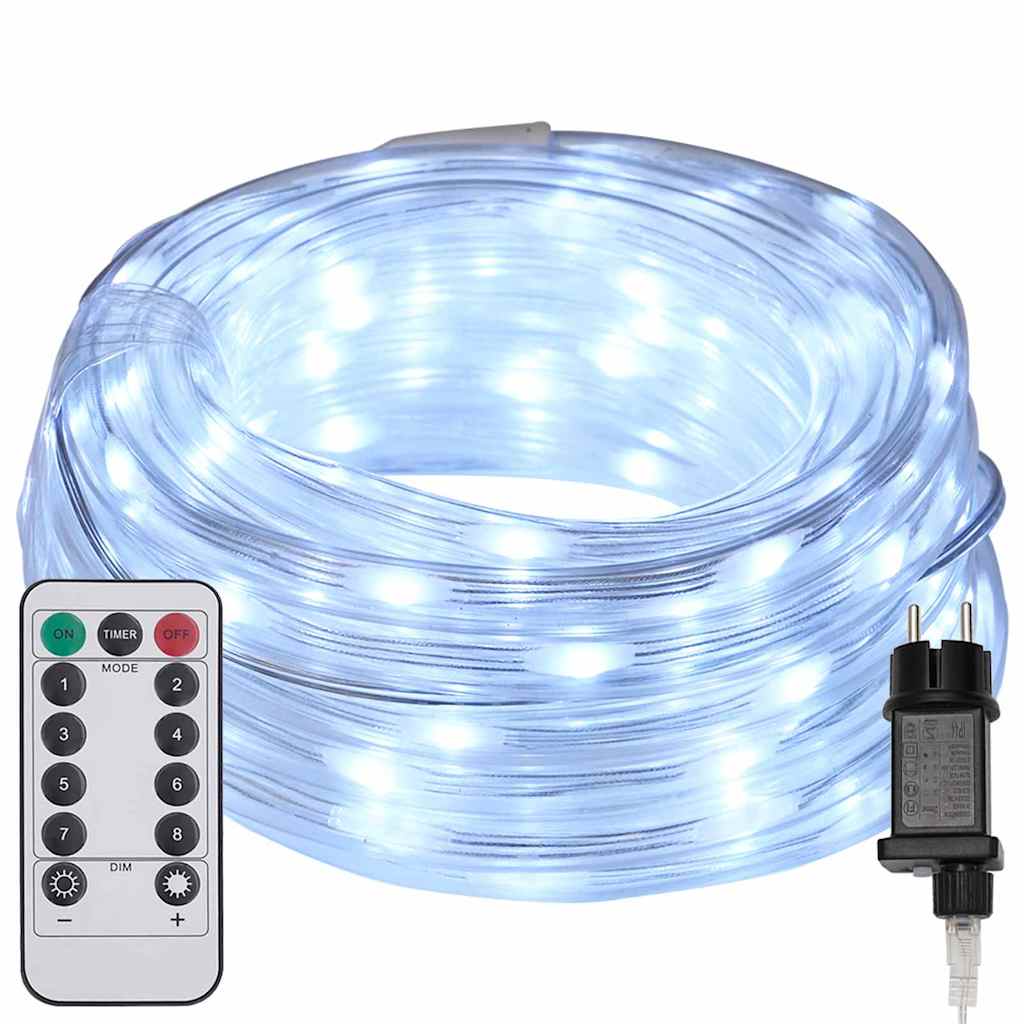 Sejllys med 2400 LED'er Kold Hvid 100 m PVC