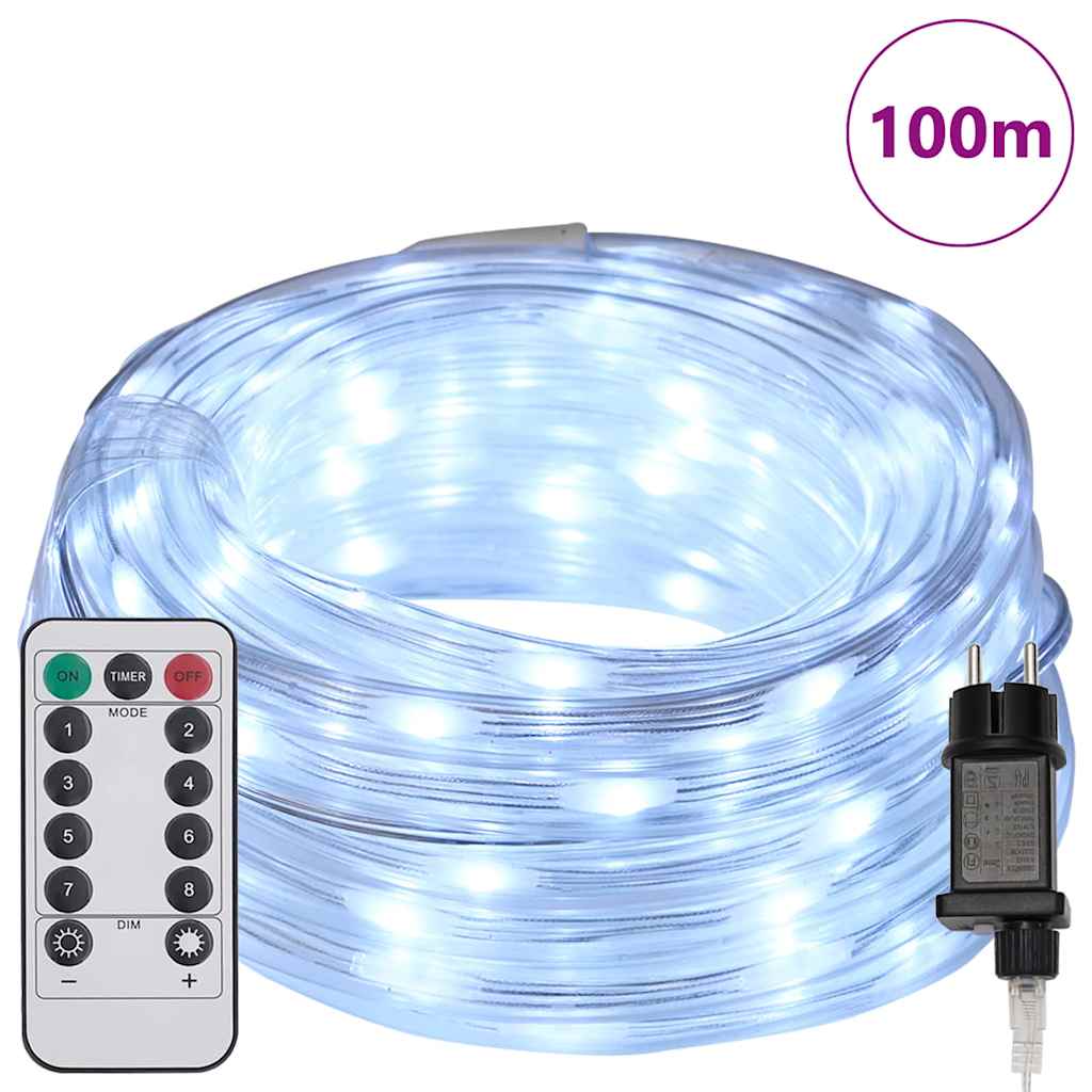 Sejllys med 2400 LED'er Kold Hvid 100 m PVC