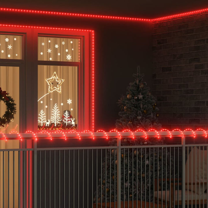 Sejllys med 2400 LED'er Rød 100 m PVC