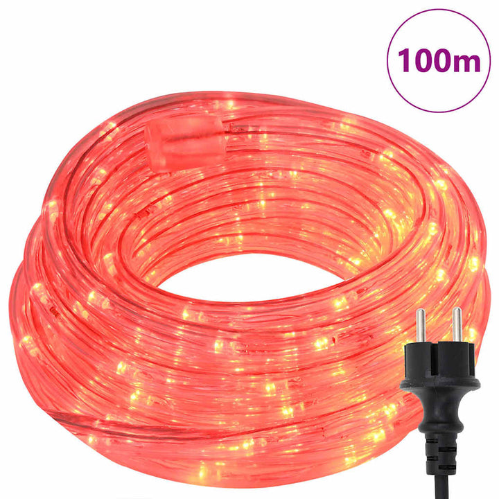 Sejllys med 2400 LED'er Rød 100 m PVC